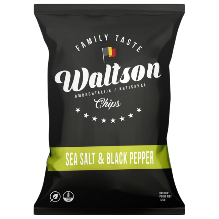 Z.WALTSON CHIPS SEA SALT BLACK PEPPER 20X125GR