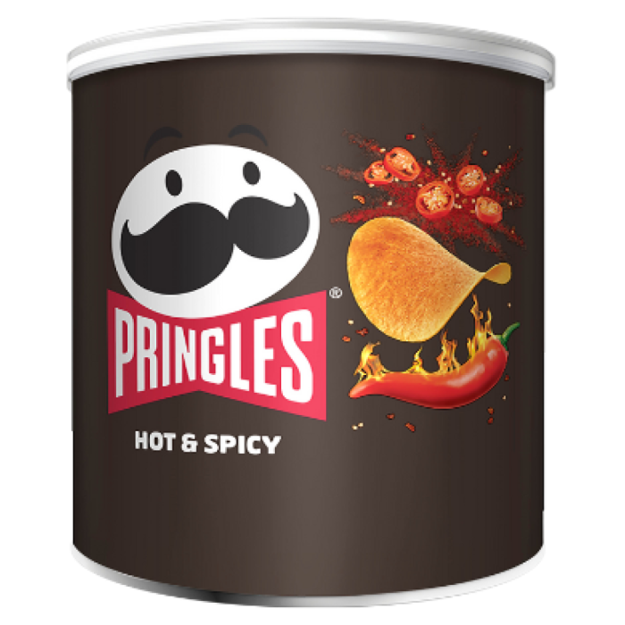 P.PRINGLES CHIPS HOT & SPICY 12X40GR
