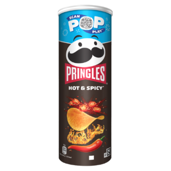 P.PRINGLES CHIPS HOT&SPICY 19X165GR