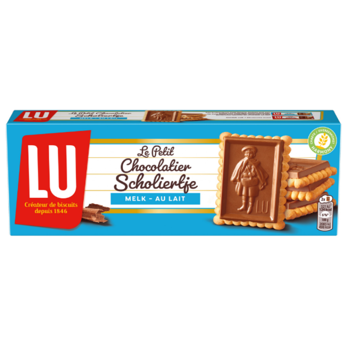 P.LU SCHOLIERTJE MELK 14X150GR