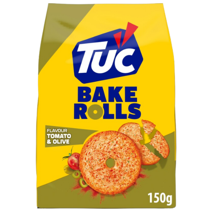 P.LU TUC BAKE ROLLS TOMATO & OLIVE 8X150GR