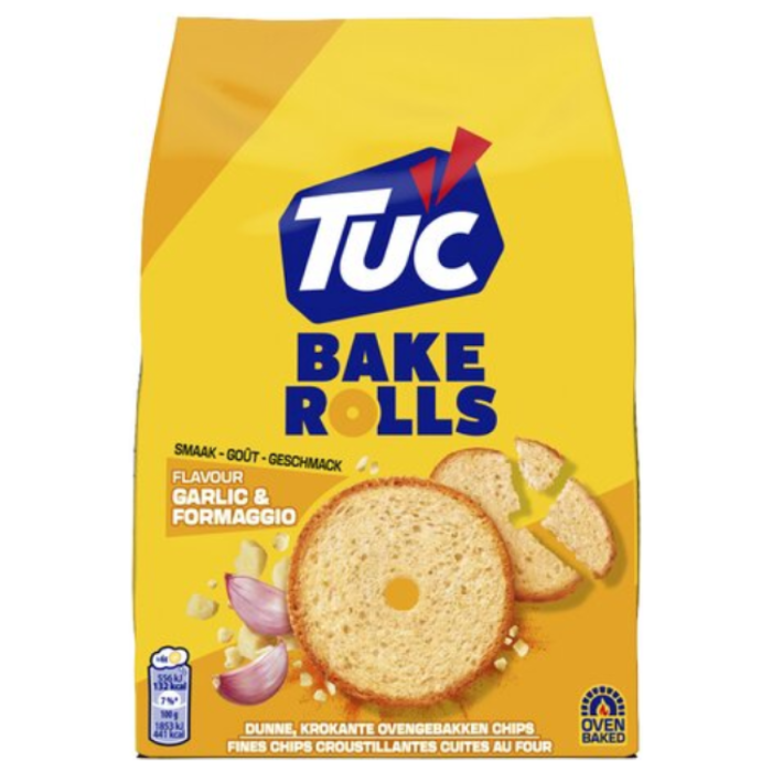 P.LU TUC BAKE ROLLS GARLIC & FORMAGGIO 8X150GR