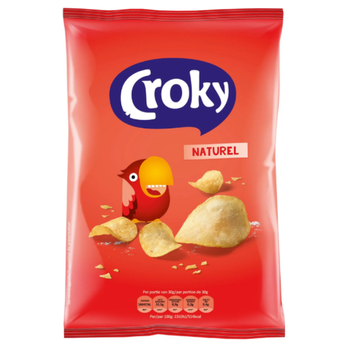 P.CROKY CHIPS NAT.12X100GR