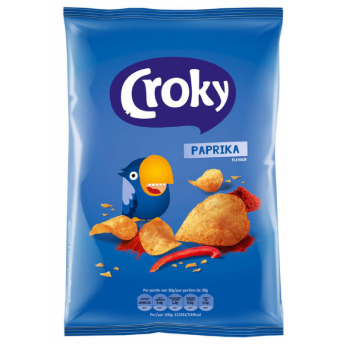 P.CROKY CHIPS PAPR.12X100GR