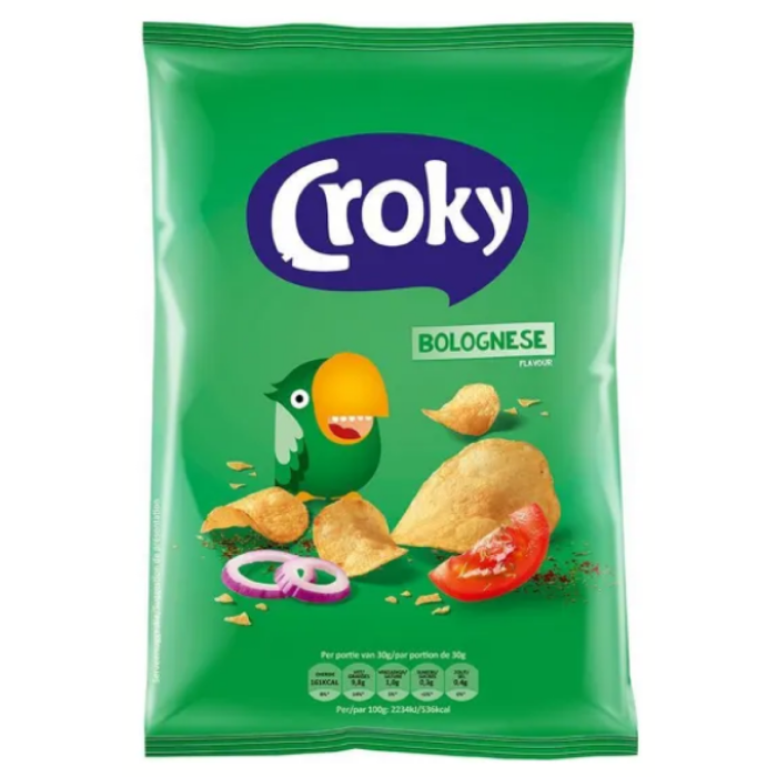 P.CROKY CHIPS BOLOGN.12X100GR