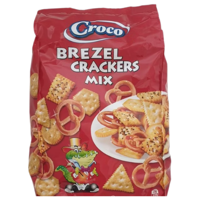 P.CROCO MINI CRACKERS & BREZELS 12X250GR