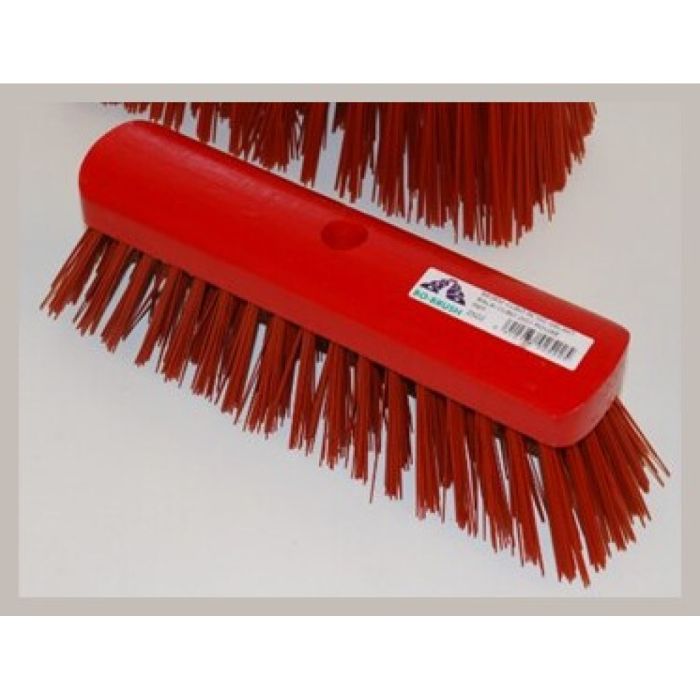S.GESTOPT STRAATBEZEM PVC ROOD KORT ROND