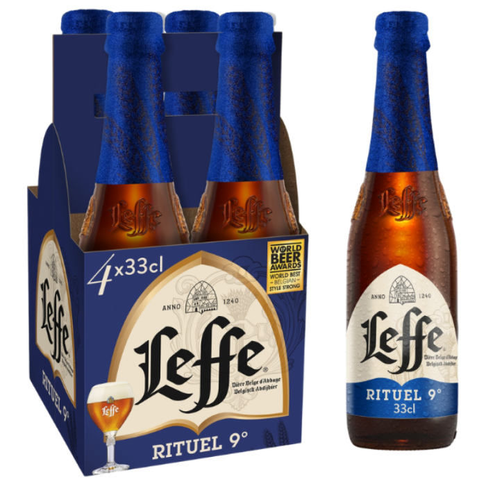 F.LEFFE RITUEL BLAUW 9° 6X4X33CL CLIP C°