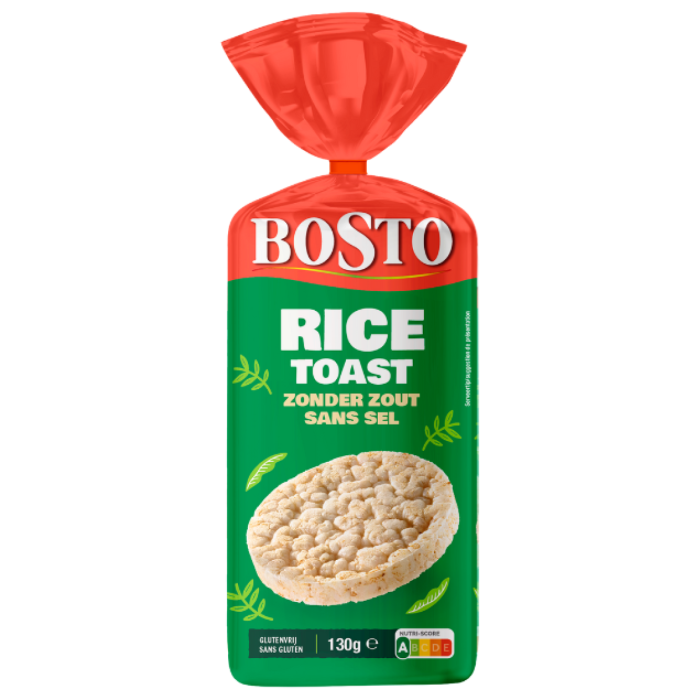 P.BOSTO RICE TOAST NAT Z/Z 12X130GR A