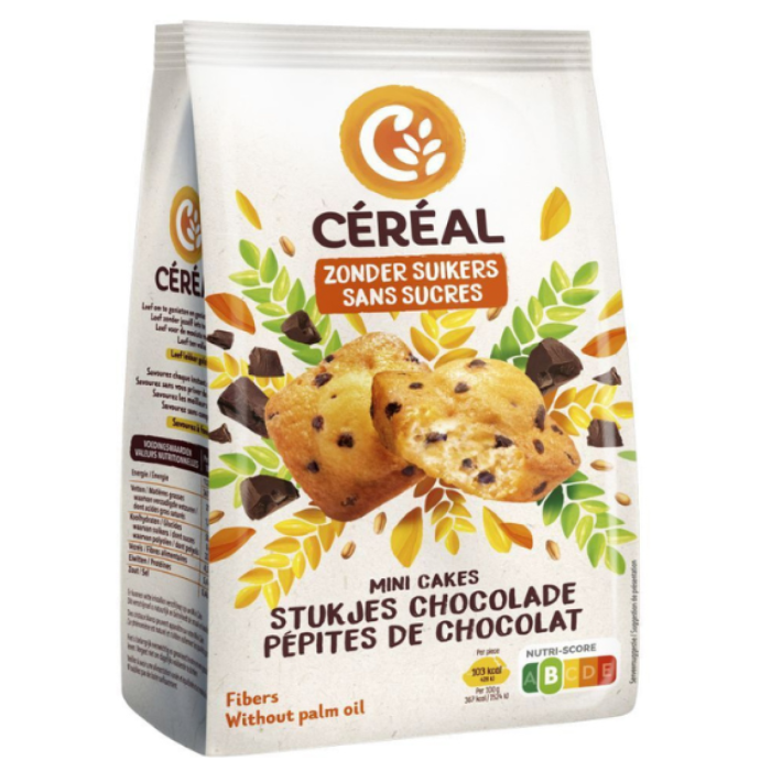 S.CER.MINI CAKES CHOCOLADE STUKJES 6X196GR A