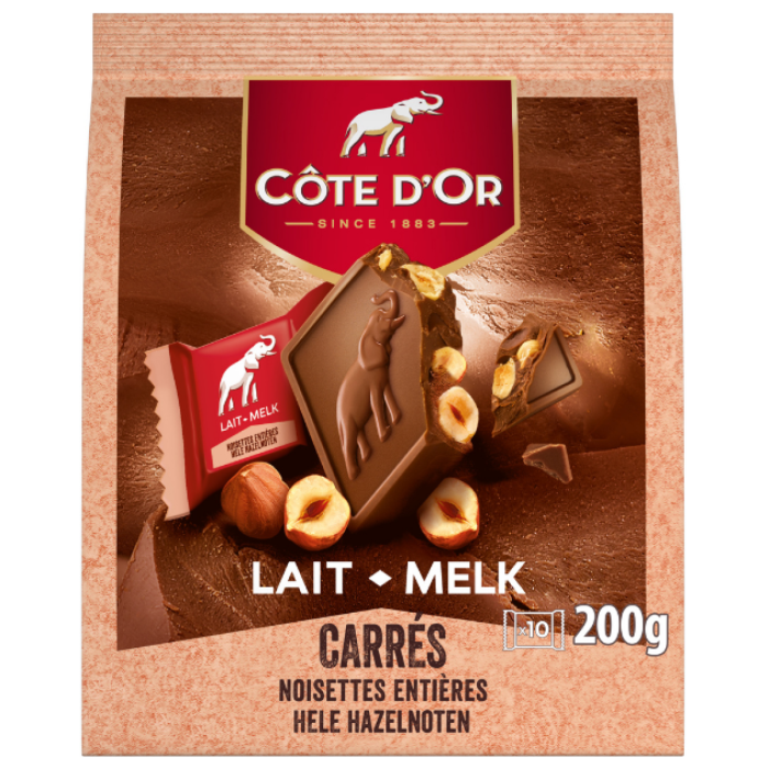 S.CD MINI CARRE MLK H.NOT.12X200GR