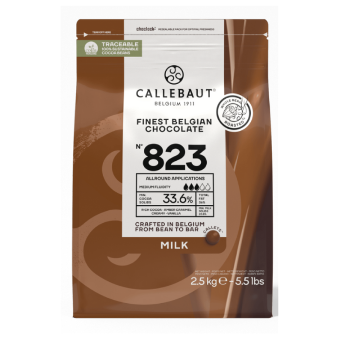 S.CALLEBAUT CALLETS MELK 823 2.5KG