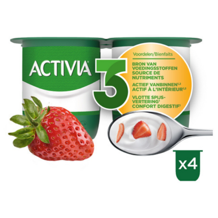 P.ACTIVIA AARDBEI 6X(4X125GR)A