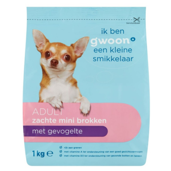 B.GWOON HOND MINI BROKKEN GEVOGELTE 3X1KG