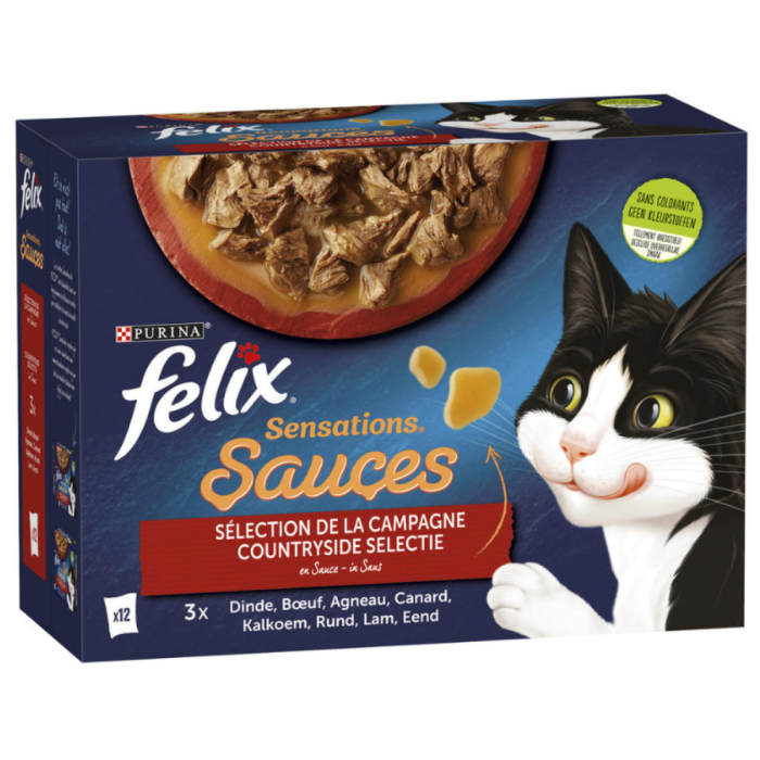 D.FEL.KAT VLEES SAUS SENSATIONS 6X(12X85GR) A