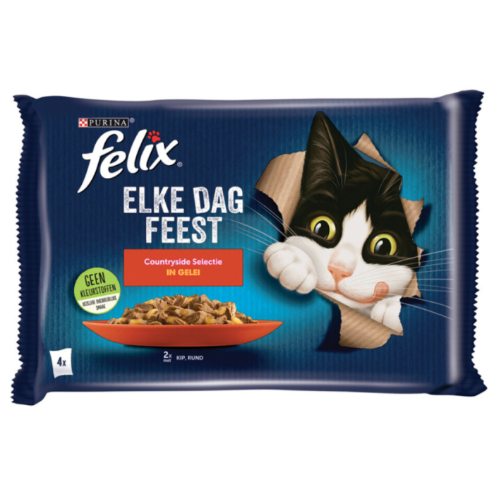 D.FEL.KAT VLEES GELEI 4 SMAKEN COUNTRY 6X(12X85GR) A