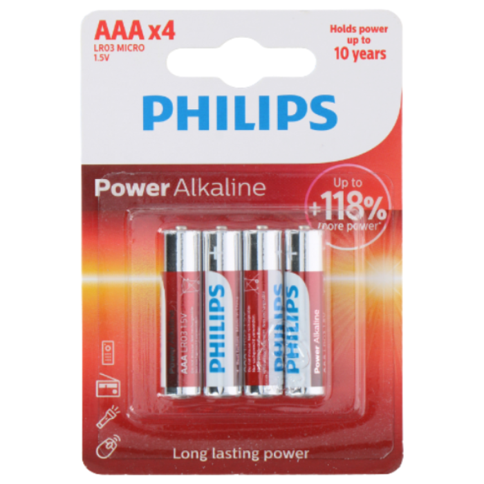 S.PHILIPS ALKALINE AAA LR03 12X4ST