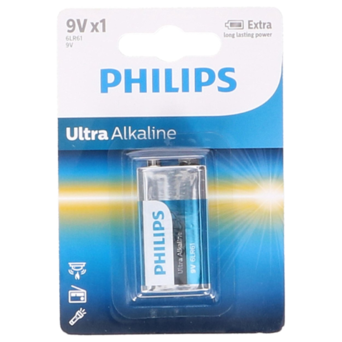 S.PHILIPS ALKALINE 9V 6LR61 12X1ST