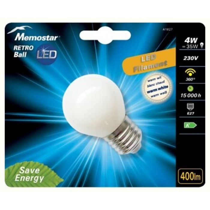 S.MEMO. RETRO LED BALL E27 4W 6ST