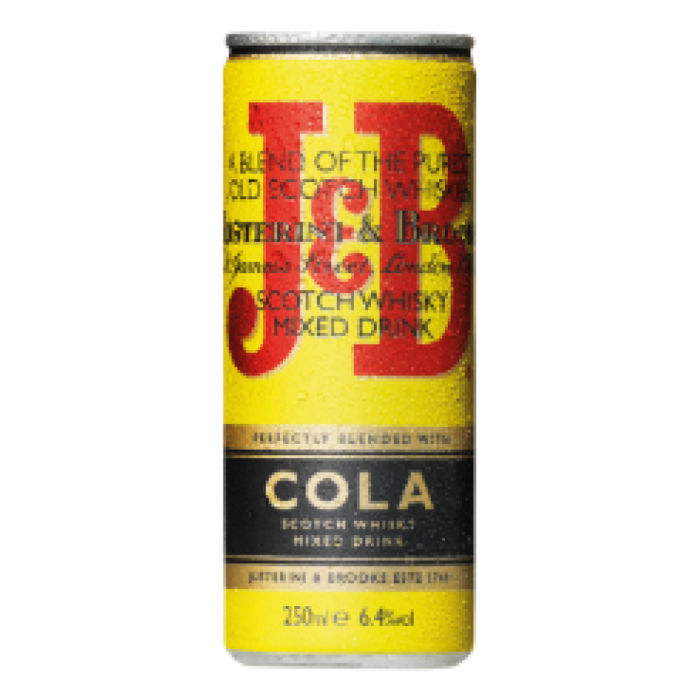 B.J&B WHISKY COLA BLIK 12X25CL C°
