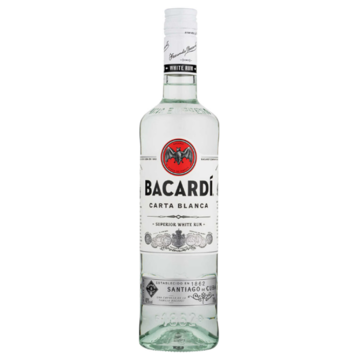 F.RHUM BACARDI CARTA BLANCA 37.5* 12X70CL