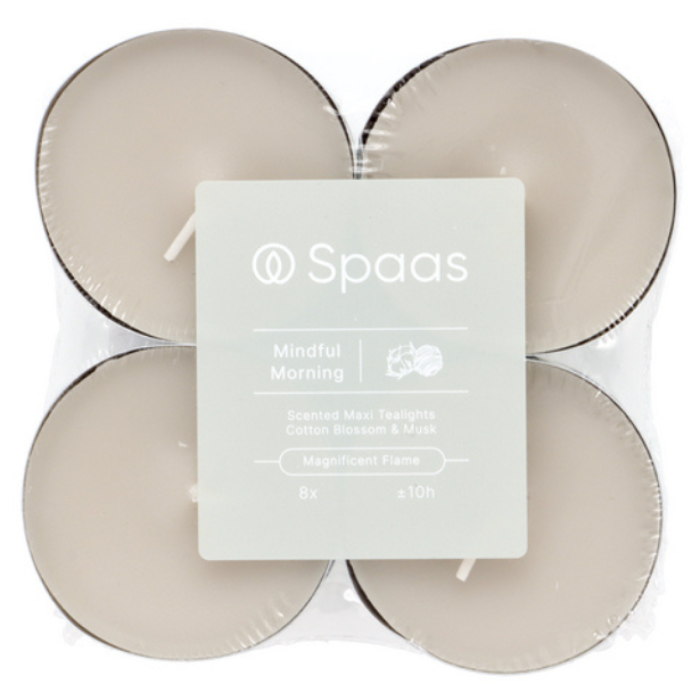 P.SPAAS GEPARF.THEELICHT.MAXI MINDFUL MORNING 8X8ST