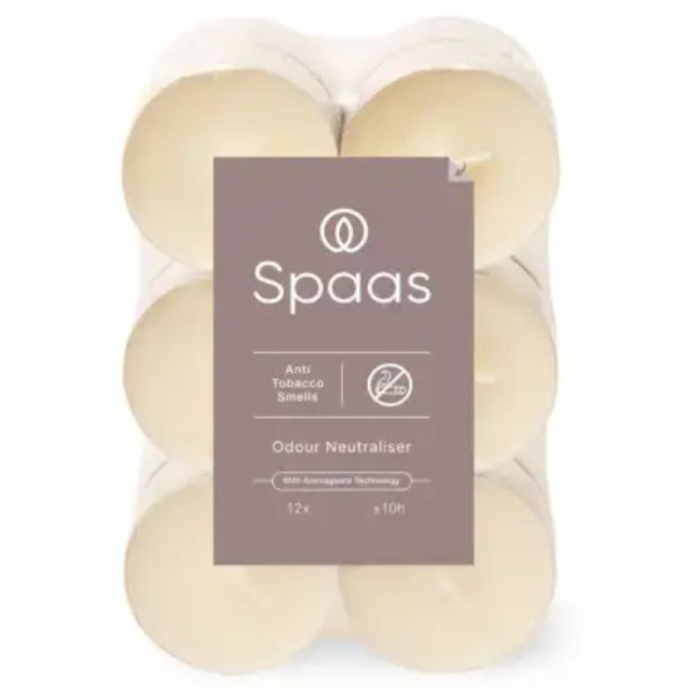 P.SPAAS GEPARF.THEELICHT.MAXI ANTI TABAK 6X12ST