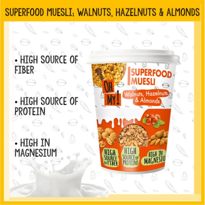 P.OH MY MUESLI WALNUT HAZELNUT ALMONDS 16X90GR