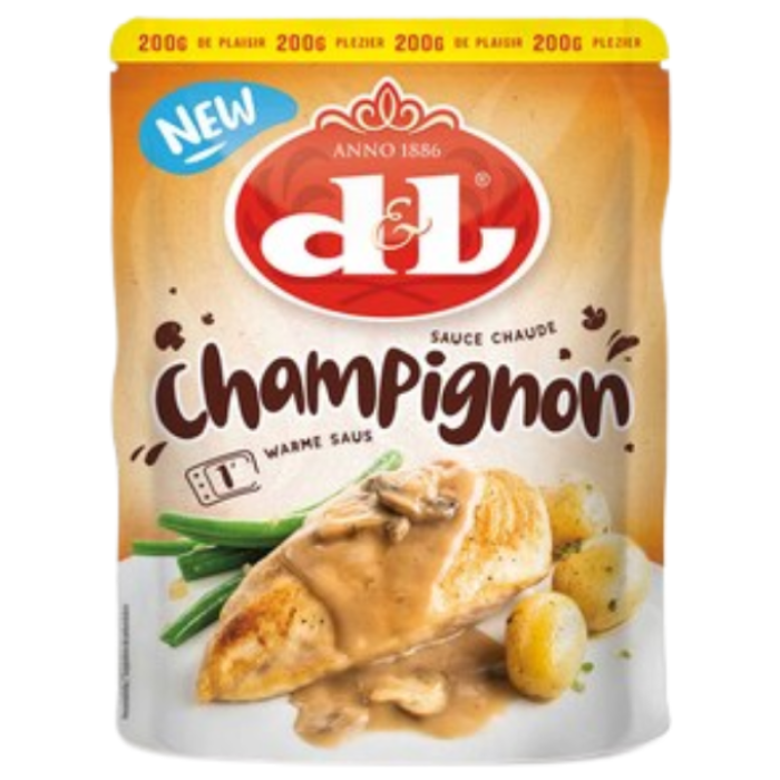 B.DL WARME CHAMPIGNONSAUS 6X200ML POUCH