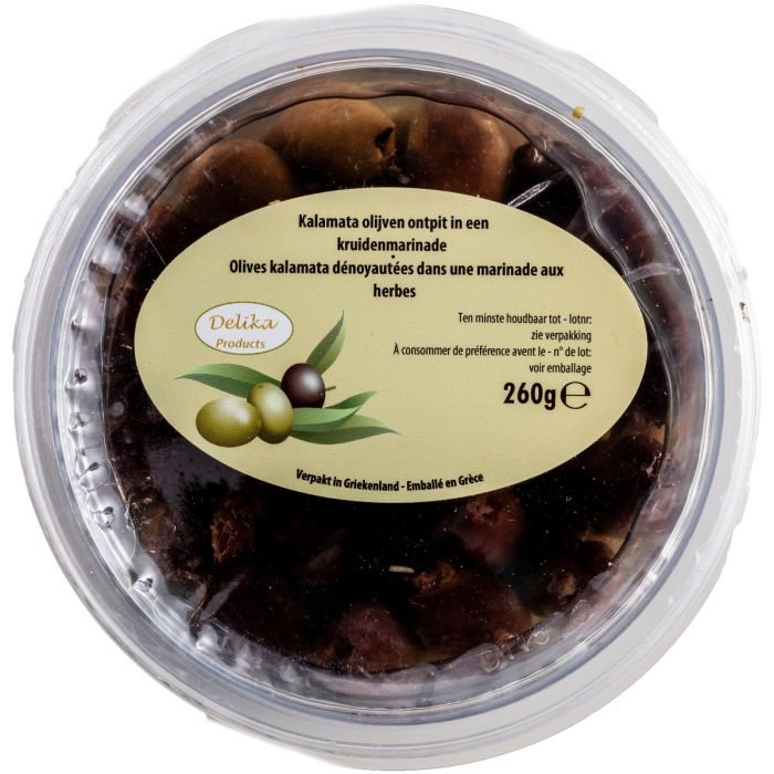 D.DELIKA KALAMATA OLIJVEN ONTPIT MARINADE 6X260GR
