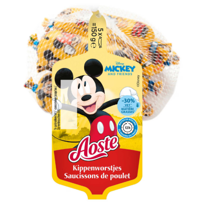 AOSTE MICKEY KIPPENWORSTJES 10X150GR  A