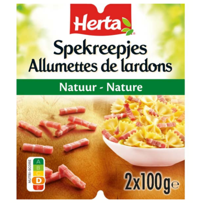 HERTA SPEKREEPJES NAT.6X(2X100GR) C°a