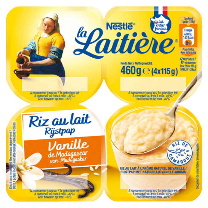LA LAIT RIJSTPAP VANILLE 12X180GR A
