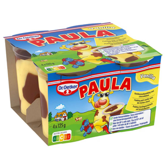 P.PAULA VANILLE M/CHOC.3X(4X125GR) C°