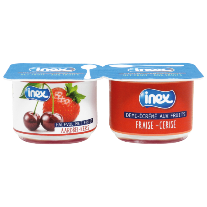 INEX YOGH.AARDBEI KERS 12X(2X100GR)