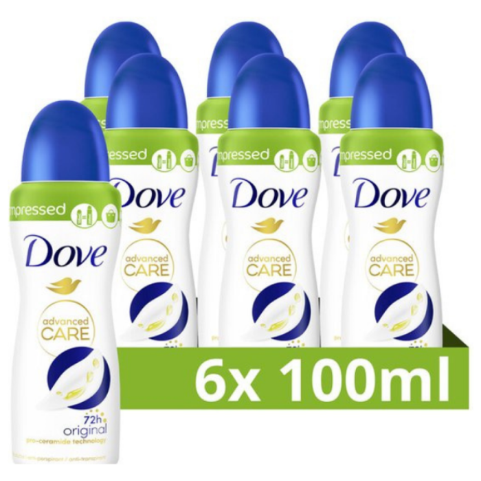 F.DOVE DEO SPRAY REGULAR COMPR.6X100ML A