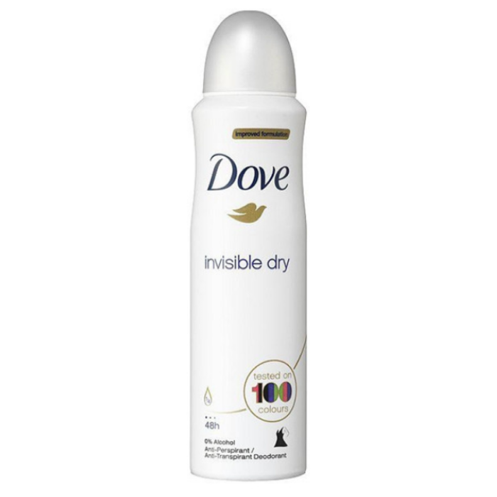 F.DOVE DEO SPRAY INVIS.0% 6X150ML A