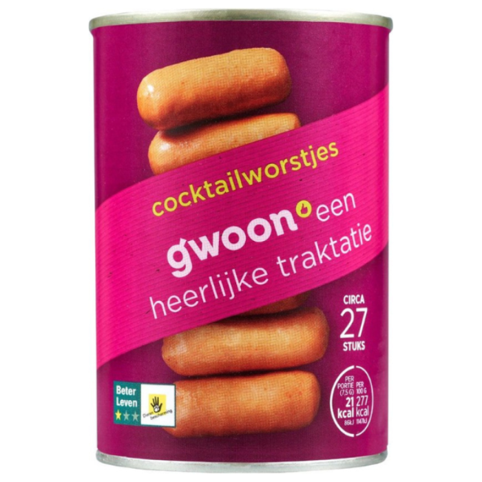 B.GWOON COCKTAIL WORSTJES 12X400GR
