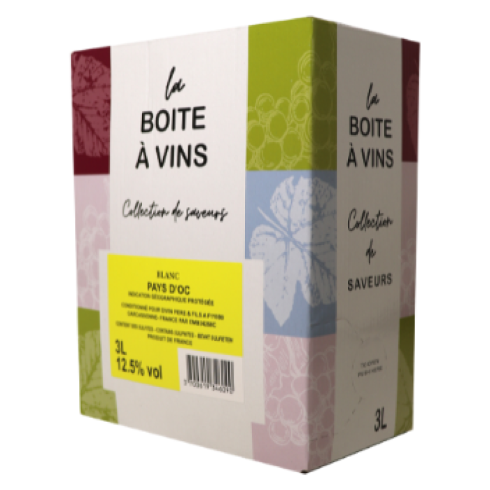 F.LA BOITE A VINS BIB WIT 4X3L