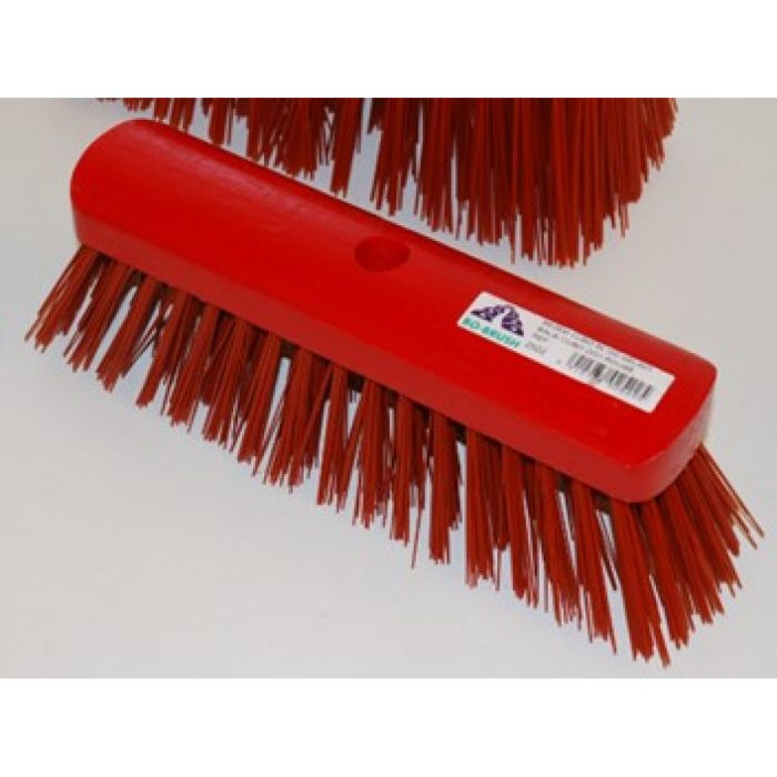 S.GESTOPT STRAATBEZEM PVC ROOD KORT ROND