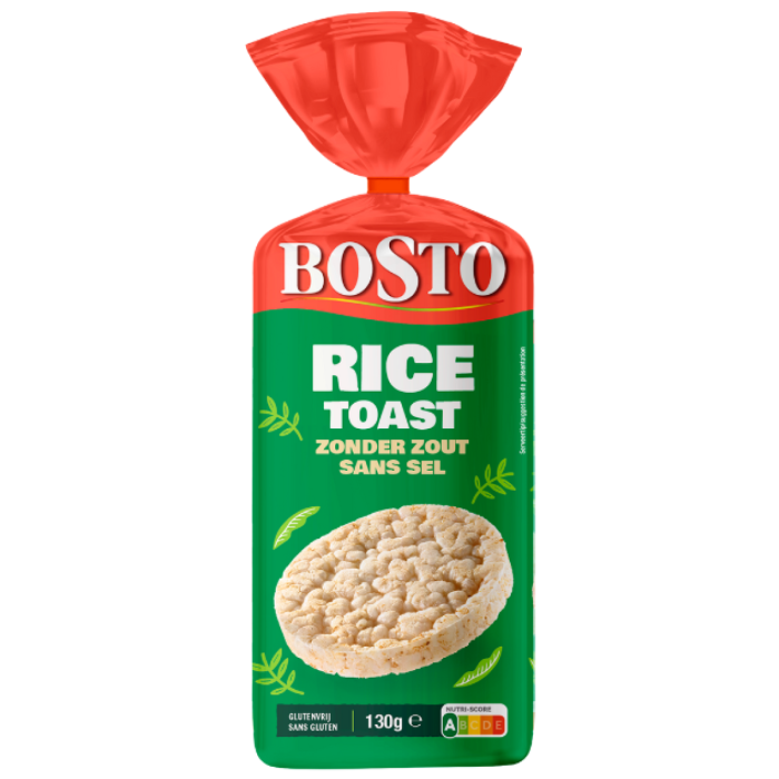 P.BOSTO RICE TOAST NAT Z/Z 12X130GR A