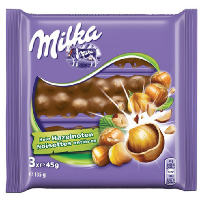 P.MILKA MELK HELE NOTEN 14X(3X45GR) A
