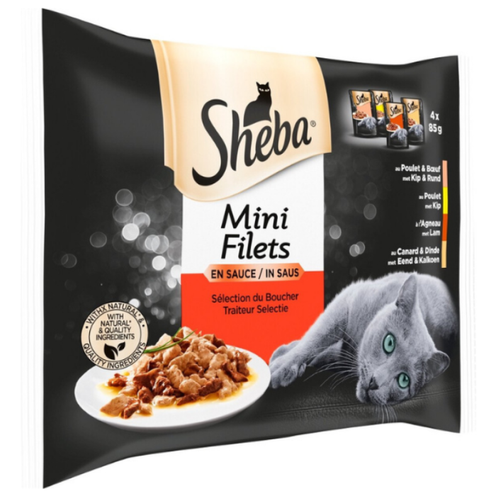 D.SHEBA POUCH VLEES MULTIPACK 4X(12X85GR) A