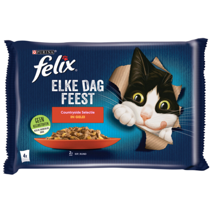 D.FEL.KAT VLEES GELEI 4 SMAKEN COUNTRY 6X(12X85GR) A