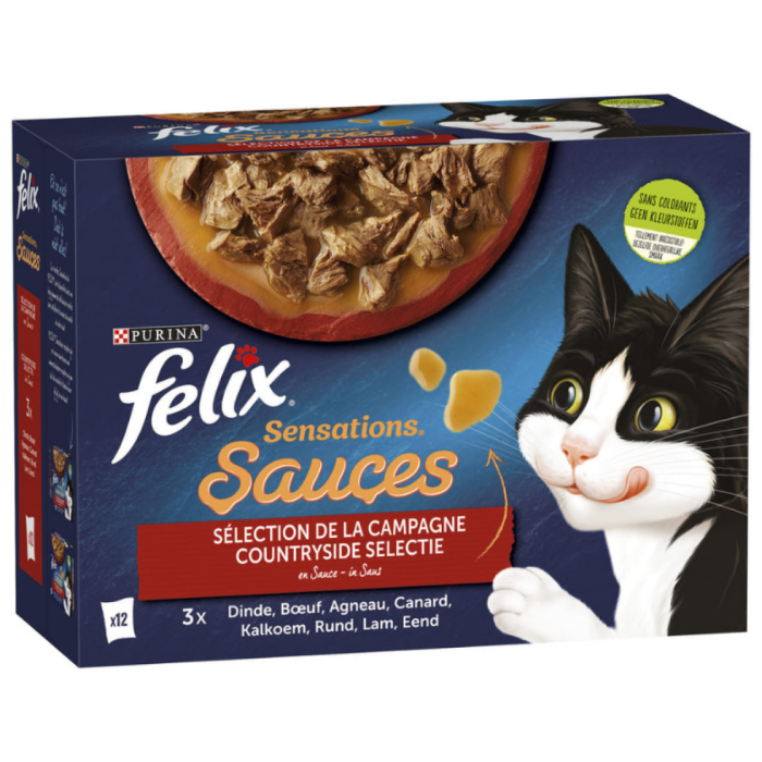 D.FEL.KAT VLEES SAUS SENSATIONS 6X(12X85GR) A