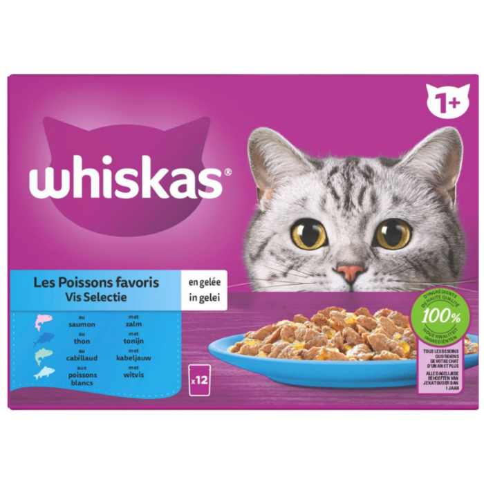 D.WHISK.VLEES VIS 1+ 4X(12X85GR) A