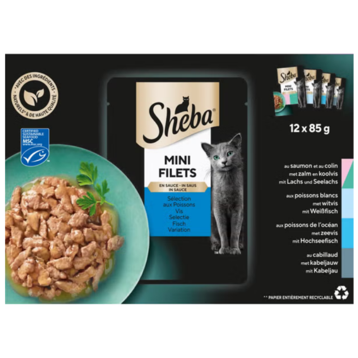 D.SHEBA MINIFILETS VISSELECTIE 4X(12X85GR) A