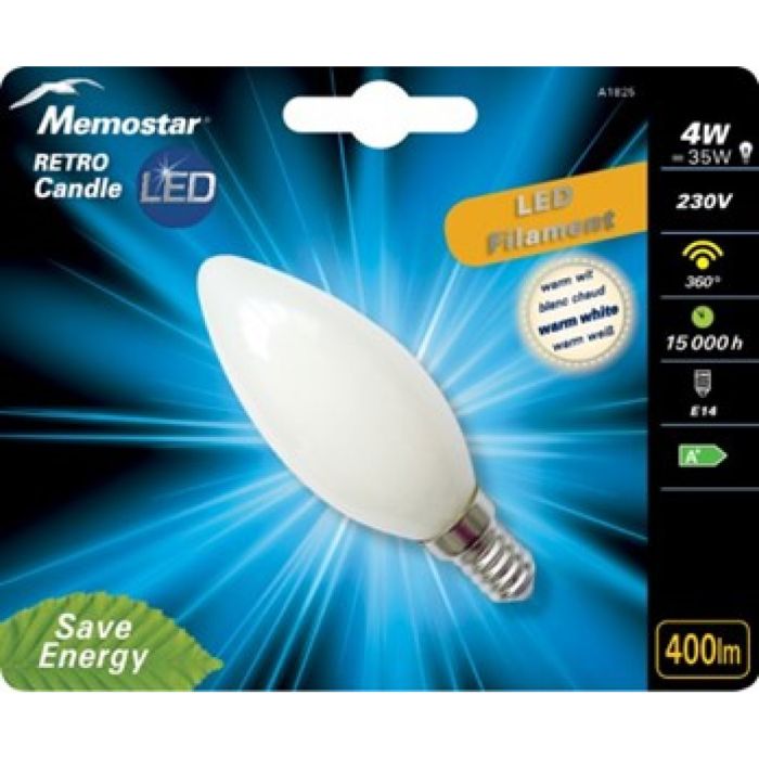 S.MEMO. RETRO LED CANDLE E14 4W 6ST
