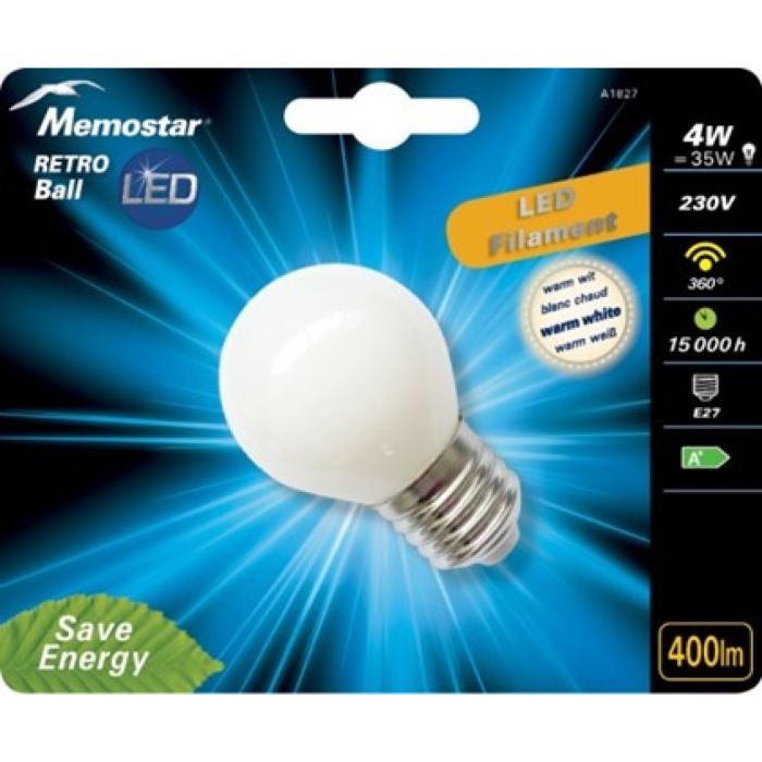 S.MEMO. RETRO LED BALL E27 4W 6ST