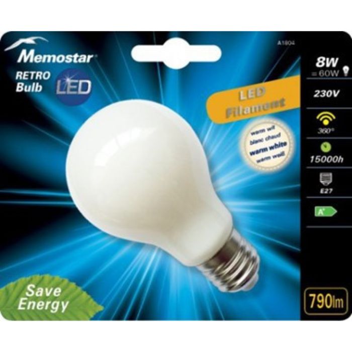 S.MEMO. RETRO LED BULB E27 8W 6ST